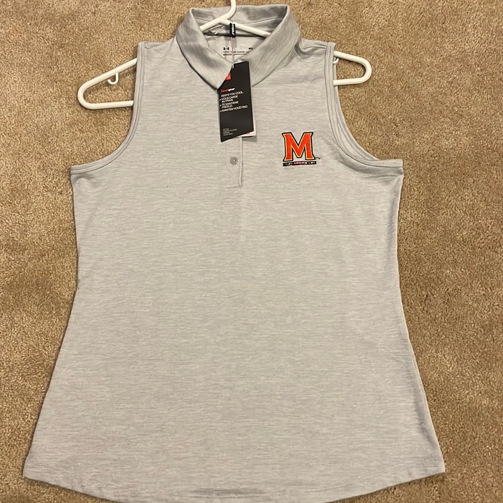 Under armour gold polo